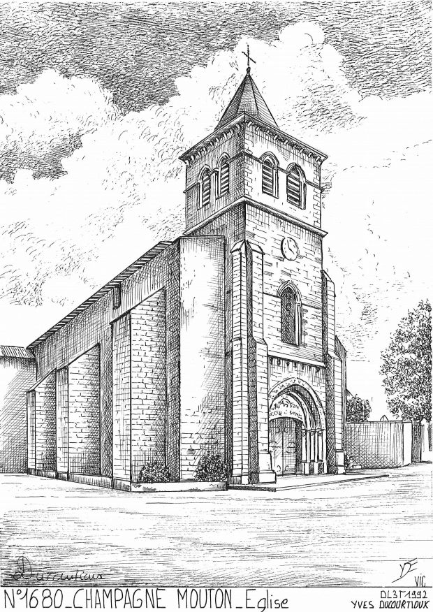N 16080 - CHAMPAGNE MOUTON - église